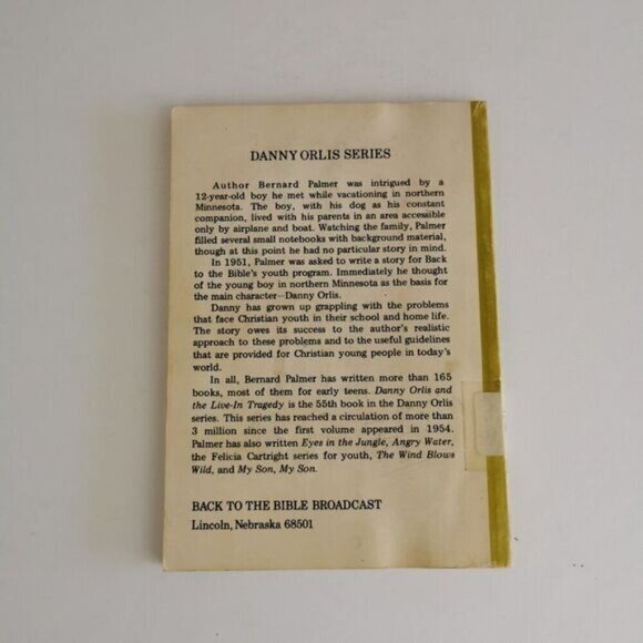 1970 Danny Orlis Paperback Book - Ex-Library - Bernard Palmer Young Christian - Picture 2 of 8